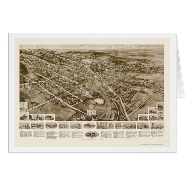 Goshen, NY Panoramic Map - 1922 (Voorkant Horizontaal)