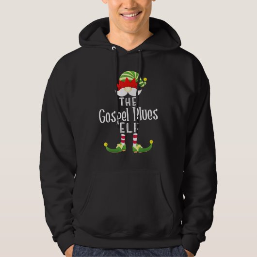 Gospel Blues Elf Group Kerstmis Pajama Hoodie (Voorkant)