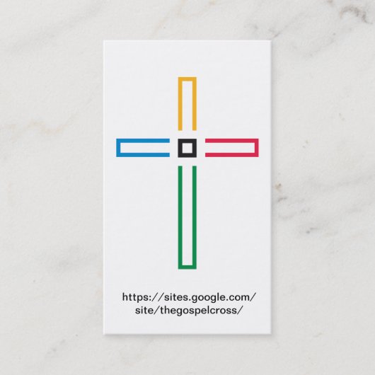 Gospel Cross Card Visitekaartje (Voorkant)