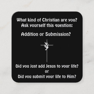 Gospel Tract Kaart Vierkante Visitekaartje