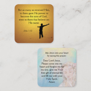 Gospel Tract Kaart Vierkante Visitekaartje