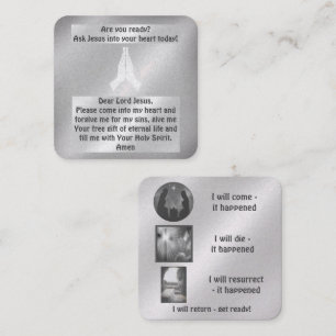 Gospel Tract Kaart Vierkante Visitekaartje