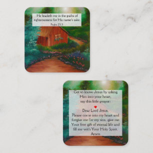 Gospel Tract Kaart Vierkante Visitekaartje