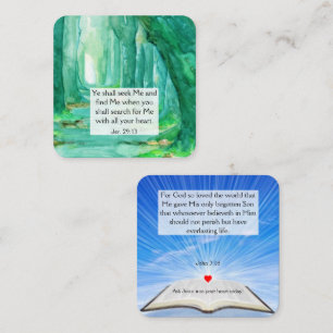 Gospel Tract Kaart Vierkante Visitekaartje