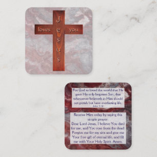 Gospel Tract Kaart Vierkante Visitekaartje