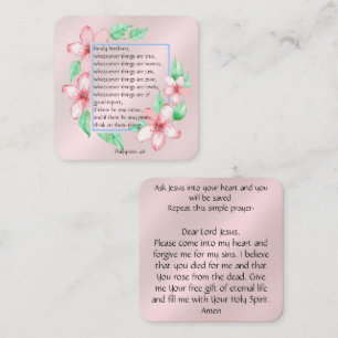 Gospel Tract Kaart Vierkante Visitekaartje
