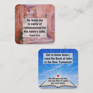 Gospel Tract Kaart Vierkante Visitekaartje