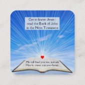 Gospel Tract Kaart Vierkante Visitekaartje (Achterkant)