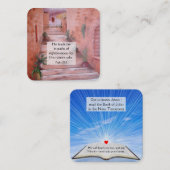 Gospel Tract Kaart Vierkante Visitekaartje (Voorkant / Achterkant)