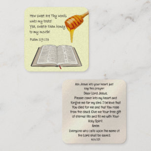 Gospel Tract Kaart Vierkante Visitekaartje