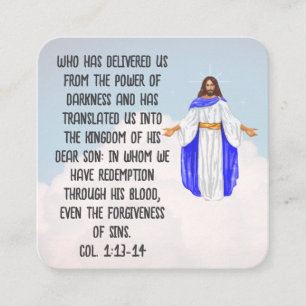 Gospel Tract Kaart Vierkante Visitekaartje