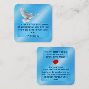 Gospel Tract Kaart Vierkante Visitekaartje
