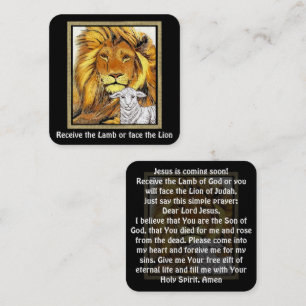 Gospel Tract Kaart Vierkante Visitekaartje