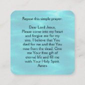 Gospel Tract Kaart Vierkante Visitekaartje (Achterkant)