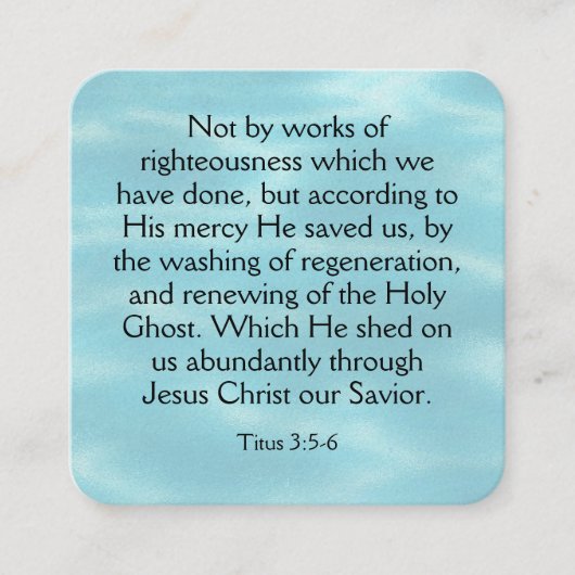 Gospel Tract Kaart Vierkante Visitekaartje (Voorkant)