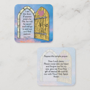 Gospel Tract Kaart Vierkante Visitekaartje