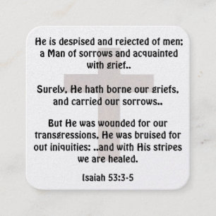 Gospel Tract Kaart Vierkante Visitekaartje