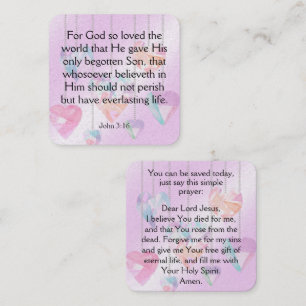 Gospel Tract Kaart Vierkante Visitekaartje