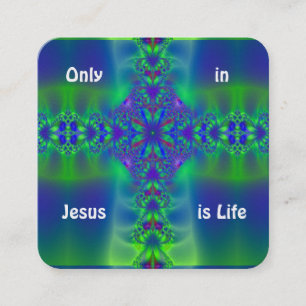 Gospel Tract Kaart Vierkante Visitekaartje