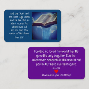 Gospel Tract Kaart Visitekaartje