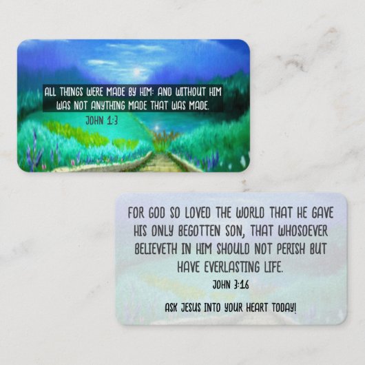Gospel Tract Kaart Visitekaartje (Voorkant / Achterkant)