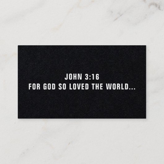 GOSPEL TRACTS VISITEKAARTJE (Achterkant)