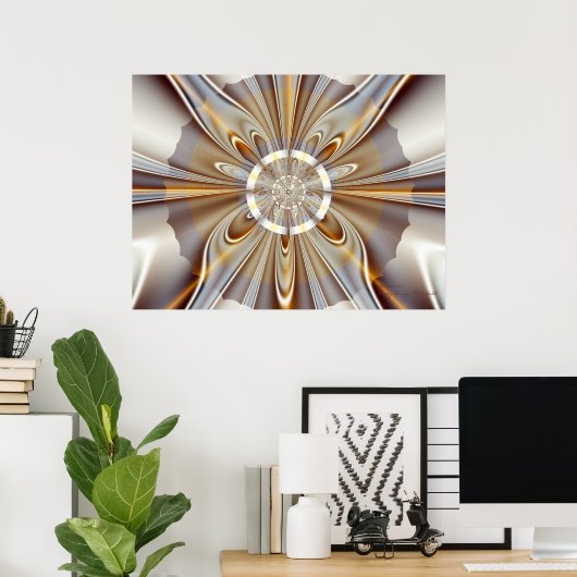 Gossamer Beauful Abstract Fine Art Fractal Poster (Thuiskantoor)