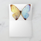 Gossamer Blue Butterfly Wings Note Carte d'anniver (Intérieur)