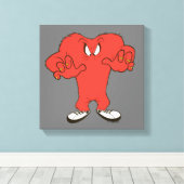 Gossamer dreigende pose canvas afdruk (Insitu (Houten vloer))