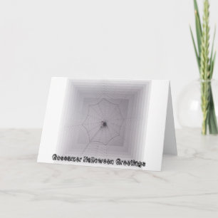 Gossamer Schattige Spider op Web Halloween Groeten Kaart