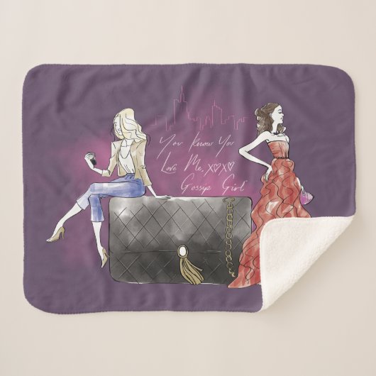 Gossip Girl - Je weet dat je van me houdt Sherpa Deken (Voorkant (horizontaal))