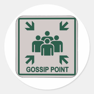 Gossip Point-teken Ronde Sticker