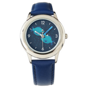 Gossiping Blue Piranha Fish Horloge