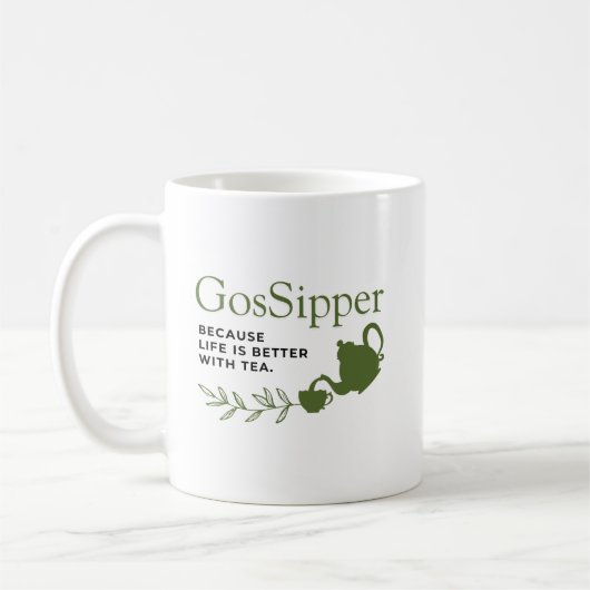 GosSipper Mug – Funny Tea Lover Mug (Gauche)