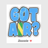Got Air? Nitrox Scuba Flag on tank sticker (Feuille)