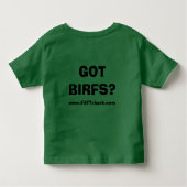 GOT BIRFS? donkere letters Kinder Shirts (Achterkant)