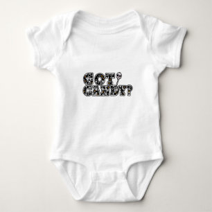 Got Candy? Zwarte en Witte Schedels Halloween Romper