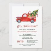 Got Christmas rustieke rode vrachtwagen feest Kaart (Voorkant)