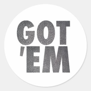 GOT EM ELEPHANT CEMENT RONDE STICKER