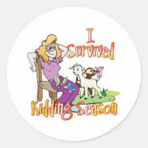 GOT Funny Kidding Season by GetYerGoat Ronde Sticker