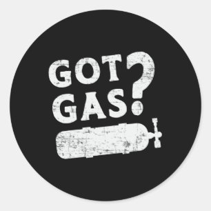 Got Gas Duiken Duiker Ocean Deep Zee Grappig Ronde Sticker