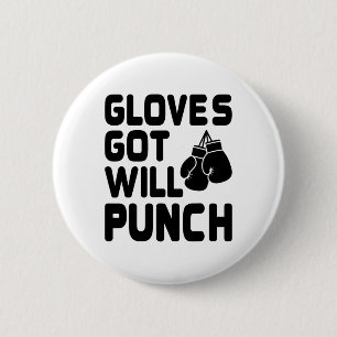 Got Gloves zal bokser sport kracht gym te slaan Ronde Button 5,7 Cm