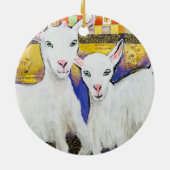 Got Goat #3: Frisky Kinder porselein ornament (Achterkant)