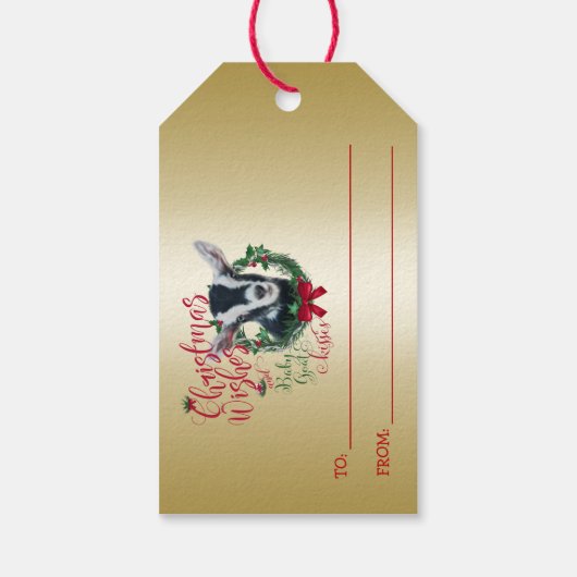 GOT | kerstwijn Baby geit kisses Alpine Cadeaulabel (Achterkant)