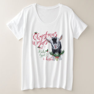 GOT kerstwijn Baby geit Kisses Nigerian Grote Maat T-shirt