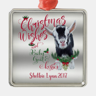 GOT kerstwijn Baby geit Kisses Nigerian Metalen Ornament