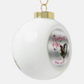 GOT | kerstwijn Baby geit Kisses Nubians Keramische Bal Ornament (Links)