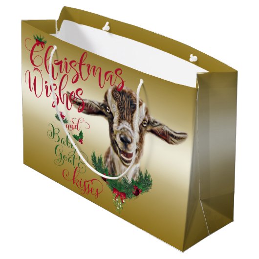 GOT | kerstwijn Baby geit Kisses Togg Groot Cadeauzakje (Achterkant Gekanteld)