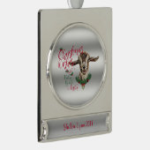 GOT | kerstwijn Baby geit Kisses Togg Verzilverd Banner Ornament (Rechts)