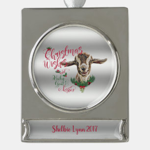 GOT kerstwijn Baby geit Kisses Togg Verzilverd Banner Ornament